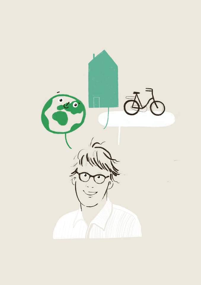 derjochen's tweet photo. Die tolle @KarinLubenau hat mir diese zauberhafte Illustration zur Wahl geschenkt. Danke 💚 

Bitte geht morgen für unseren Planeten, bezahlbare Mieten und die Verkehrswende wählen.  #KlarGehtDas https://t.co/eu67eZkQg5