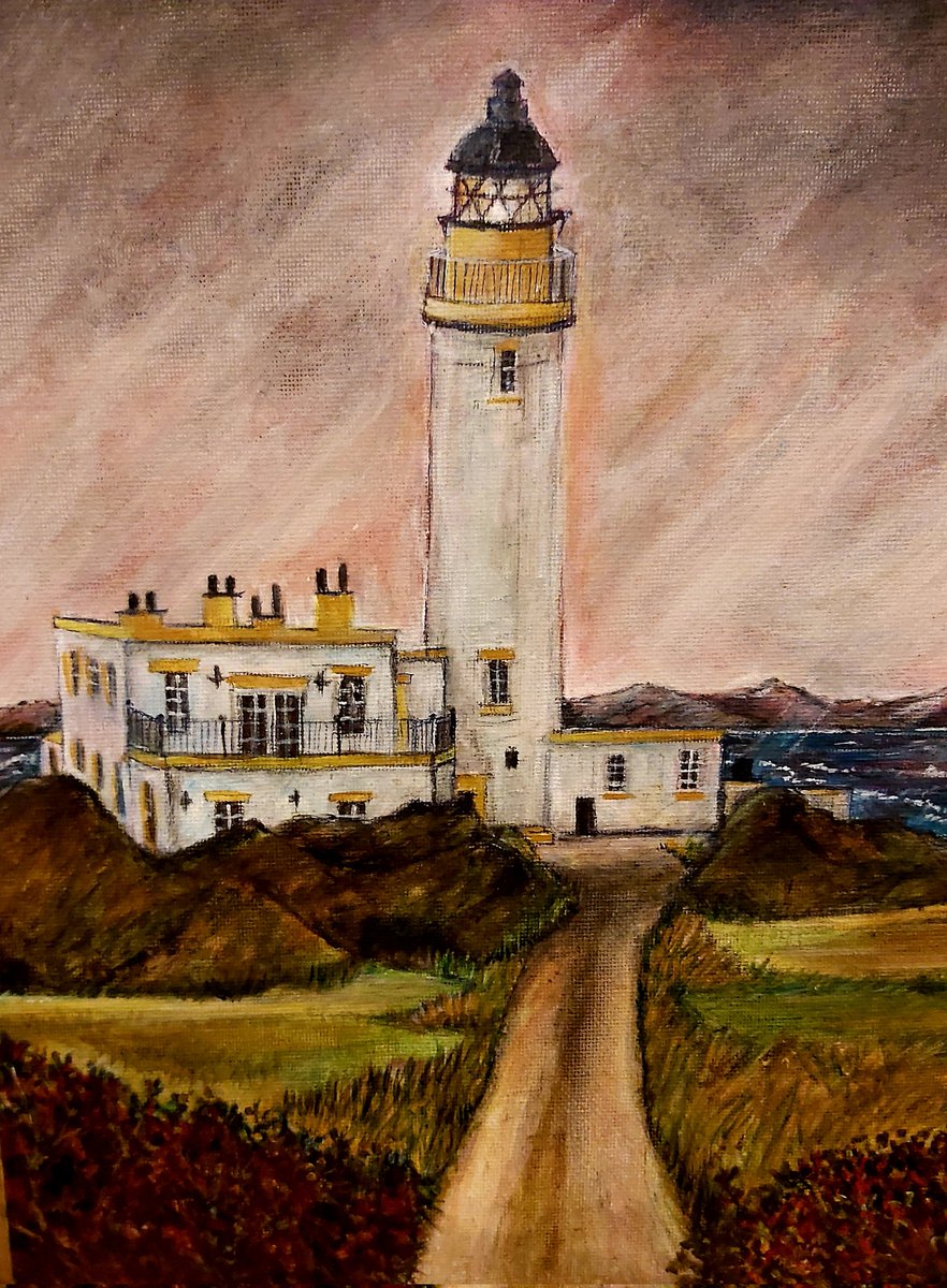 Art by Michelle Harrison of lighthouse at turnberry