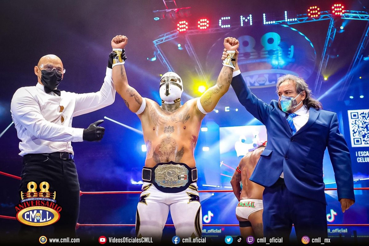 👏 Felicito sinceramente a mi paisano #Templario por obtener el Campeonato Nacional de Peso Medio del Consejo Mundial de Lucha Libre (CMLL). 
Es un orgullo para Calpulalpan y Tlaxcala.
