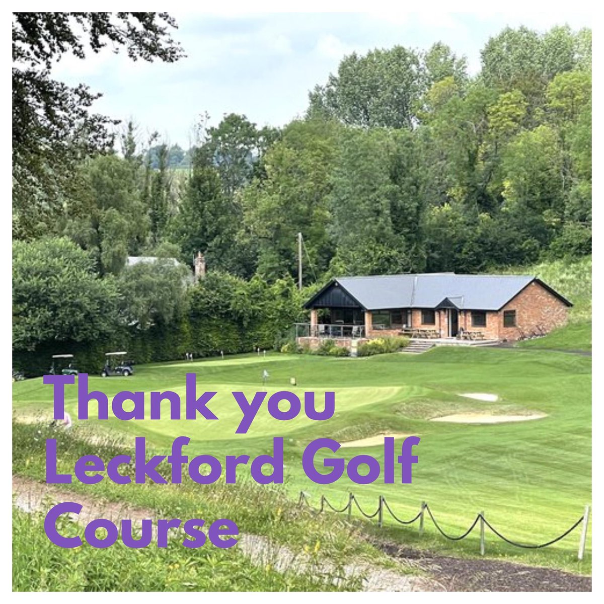 PurpleOakTeam's tweet photo. Thank you Leckford Golf Course for allowing us to use your facilities for our Charitable Golf Day! 🤩 We managed to raise a whopping £5423! 👏 #fundraisingevent #charitableactivities #thankyou https://t.co/oKCV2H0I4Z