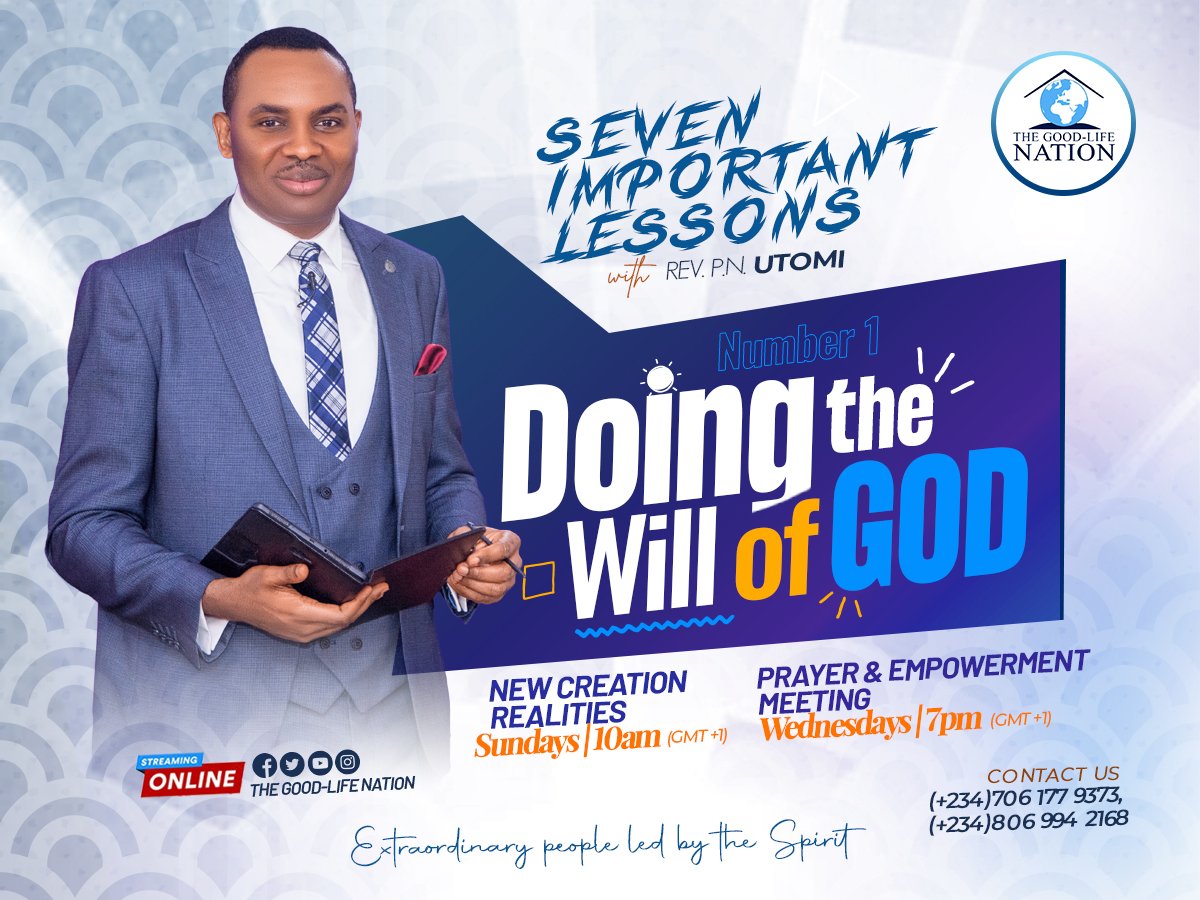 Your Christianity is only as beautiful as you know. Join us for NEW CREATION REALITIES today, 10am (GMT+1) online and in all our Church locations worldwide, as RPN reveals to us the mind of God.

#RPN

#APeopleAreComing

youtube.com/c/THEGOOD-LIFE…

facebook.com/TGLFInc/