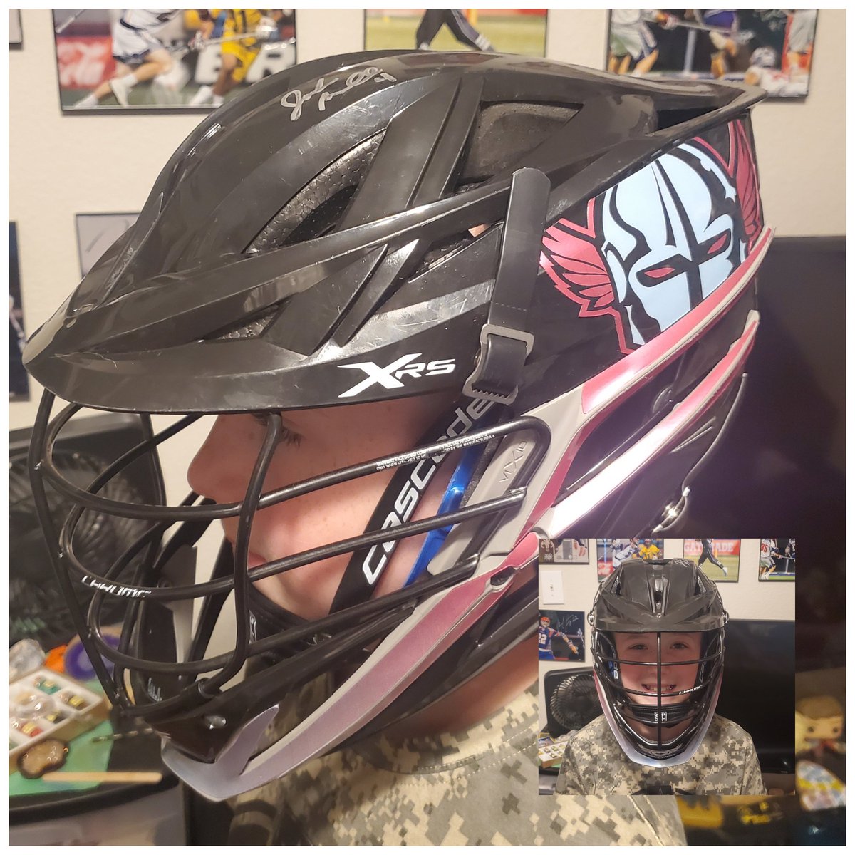 Hey <a href="/PremierLacrosse/">Premier Lacrosse League</a> and <a href="/PLLChrome/">Chrome Lacrosse Club</a>!!! I just wanted to say thank you and thank you Jackson Morrill. My son loves it. <a href="/Crottykid22/">Ned Crotty</a> I bought your helmet too, but I'm going to wait to give it to him on Christmas since you're his favorite player. Best Pro League EVER!!!