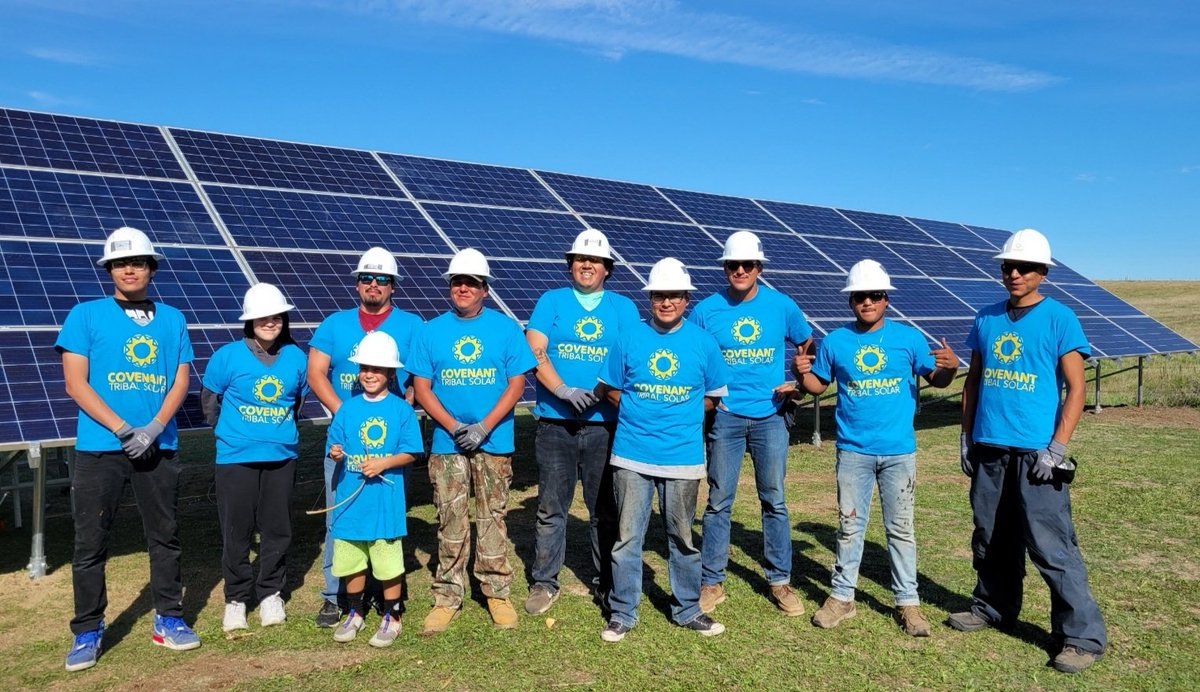 SO PROUD! This is the first residential #solar array on #StandingRock built by #Natives for Natives. 5 #tribes working together. This is the pathway out of poverty!  Empowering our people to regain #sovereignty with the #power of the sun! @GlobalGiving globalgiving.org/projects/solar…