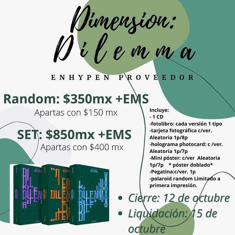 koslobely's tweet photo. 🌱DIMENSION: DILEMMA🌱
ENHYOPEN
Enviar DM, para conocer las cuentas de deposito .
💚PROVEEDOR        💚  WEVERSE https://t.co/AW9omzABaG