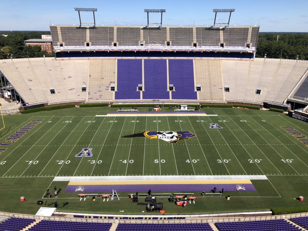 AdamTeater's tweet photo. Pumped for the opportunity to produce my first College Football broadcast tonight with @RossPS_. Charleston Southern vs East Carolina at 6pm ET on ESPN+ https://t.co/1OC7mh7ssP