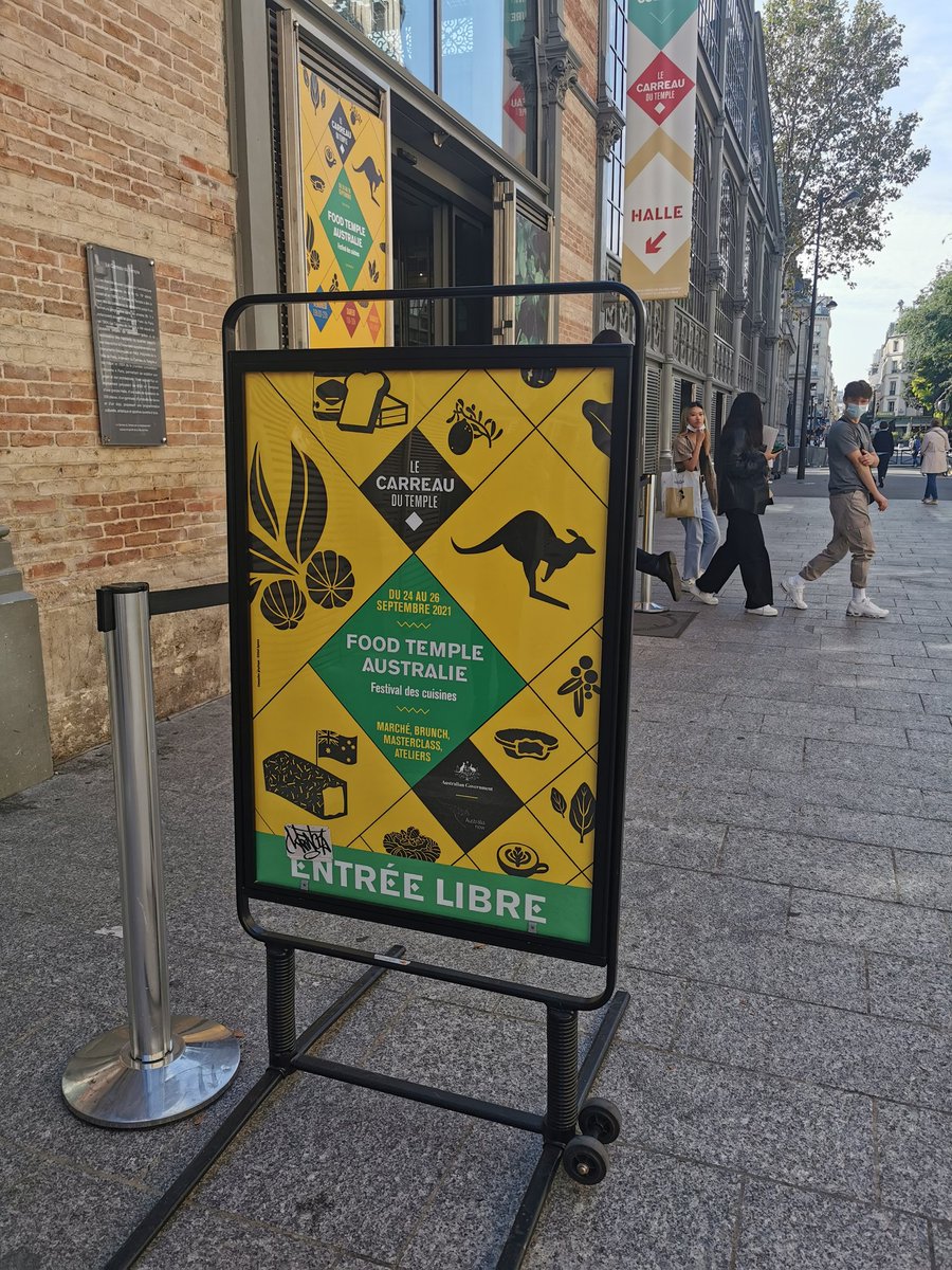 Bec_Hopper's tweet photo. It's nice how the @ausgov was able to support an Australian event in Paris but not its citizens return home. At least there were no caps on TimTams or Lamingtons here! https://t.co/Q0VRtDqP7q