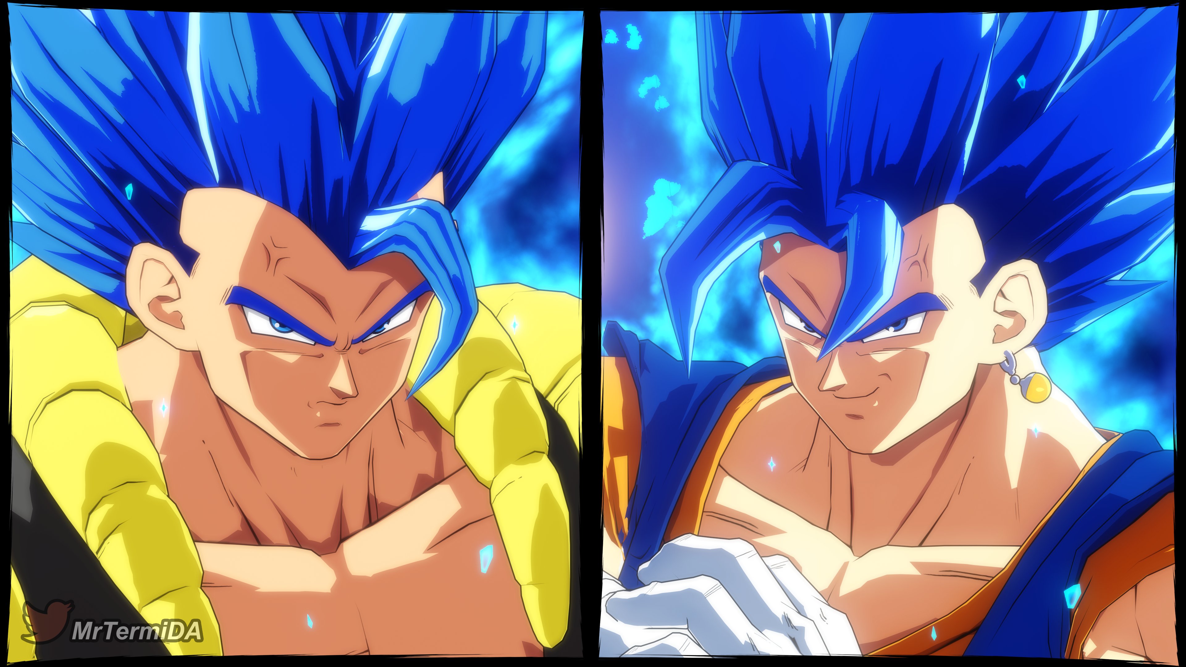 🍎MrTermi988🍏 (closed commissions) on X: And here a great commission from  @Moldybagel1 with Gogeta Blue, Gogeta Ssj4 and Vegetto Blue. Thank you very  much man for commissioning me #DragonBall #DragonBallFighterZ  #DragonBallSuper #Blender #