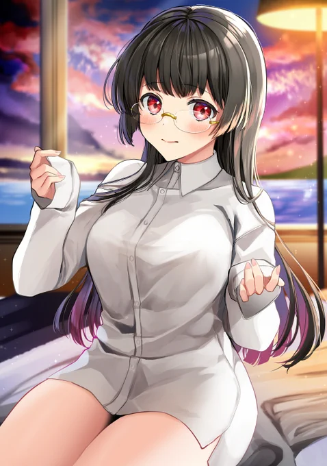 真面目っ子には彼シャツを襟元迄ぴっちり詰めてきてほしい 