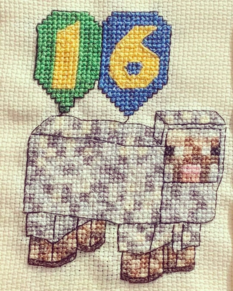 ccxstitch's tweet photo. A Minecraft sheep, for my step daughter's 16th birthday card. Turned out to be rather tricky. 'It's all squares in cross-stitch - how hard can it be?!'

#crossstiching #crossstitchcards #crossstitchlove #crossstitch #crossstitchingisbadass #sewingproject… https://t.co/f7Oc8F9eko https://t.co/W8DwZPJM1j