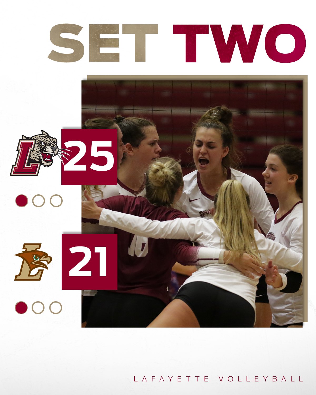 Lafayette Volleyball on Twitter "Tied after two! Deegan leads the way