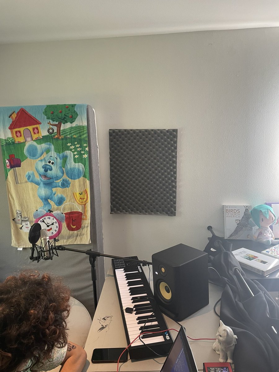 Bro <a href="/pyrethenia/">fayt</a> said “get in the booth” and pointed at a panel of packaging foam on the wall??