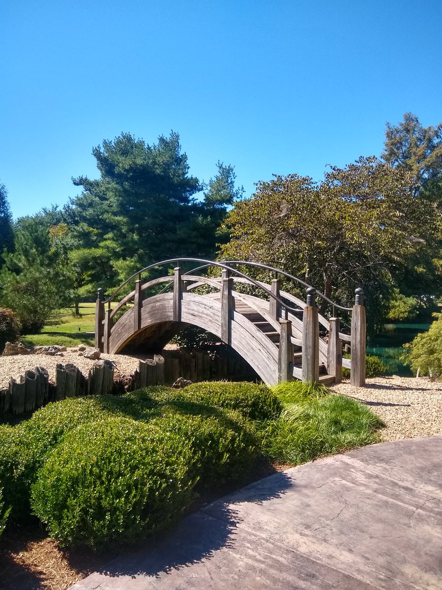 MrsBarker4's tweet photo. We enjoyed this collaboration of the sister cities- pages of Sadako's Crane displayed as you walk through the Japanese Stroll Garden #sgfbot love the integration of a picture book on a walk https://t.co/9hOTtV3cGm