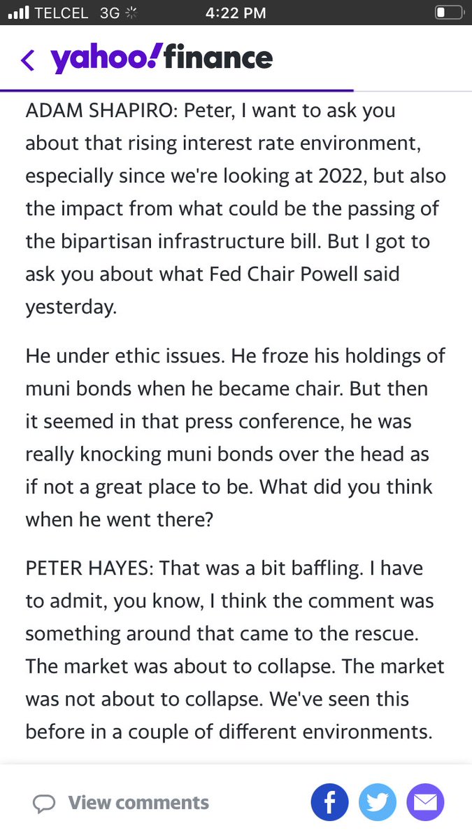 Is Peter Hayes of ⁦@blackrock⁩ baffled that Jerome Powell is in charge of investigating his ex-⁦@GoldmanSachs⁩ homies who front-ran the whole bubble by buying tech shares on the way up, and then selling them before the bubble collapsed?