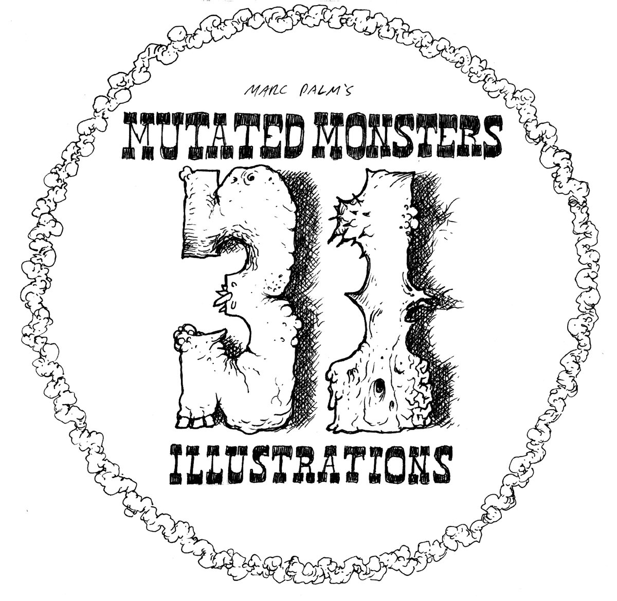 Marc Palm's Mutated Monsters 31 Illustrations. Based on the classic 70s Baskin-Robbins logo. #31flavors 