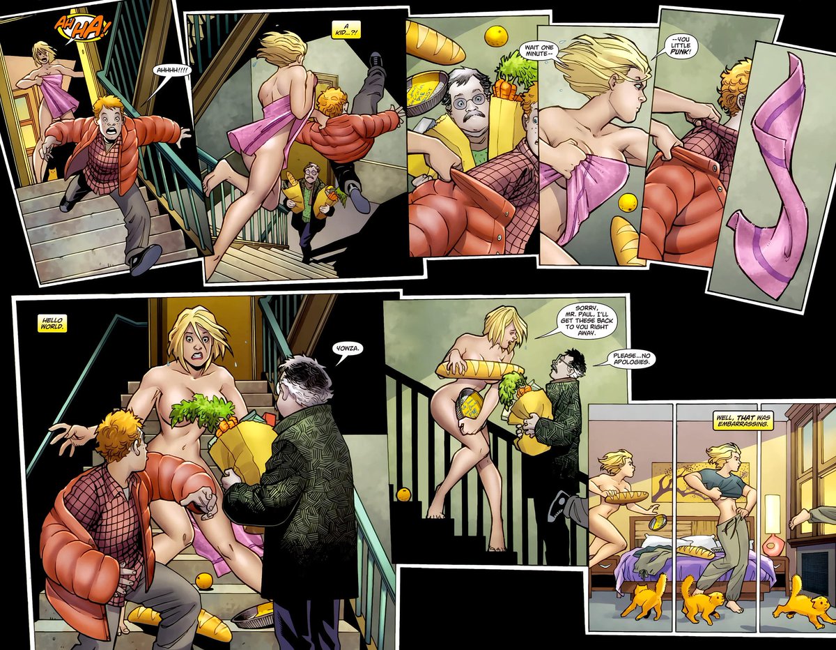 No,no un cómic porno.Esta escena salio en un cómic oficial de Power Girl. 