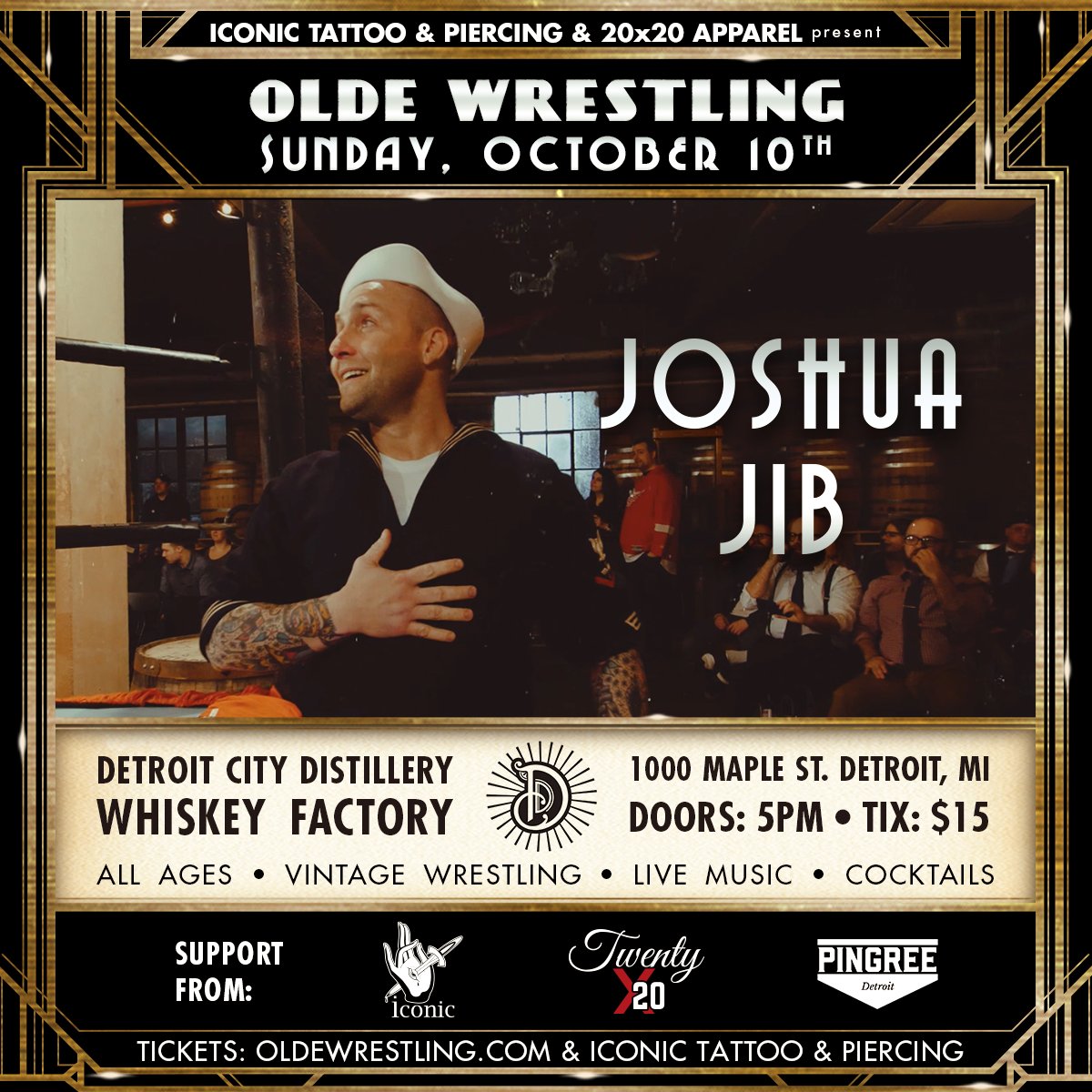 Olde Wrestling returns 4/11/25! (@oldewrestling) on Twitter photo Hoist the sails! Because Joshua Jib (<a href="/_Josh_Raymond_/">JØ₴Ⱨ Ɽ₳Ɏ₥Ø₦Đ</a>) is ready to tie a few knots in the squared circle on Sunday, October 10th when we return to Detroit at the <a href="/DetroitCityDist/">Detroit City Dist.</a> Whiskey Factory. Hoist the sails! Because Joshua Jib (<a href="/_Josh_Raymond_/">JØ₴Ⱨ Ɽ₳Ɏ₥Ø₦Đ</a>) is ready to tie a few knots in the squared circle on Sunday, October 10th when we return to Detroit at the <a href="/DetroitCityDist/">Detroit City Dist.</a> Whiskey Factory.