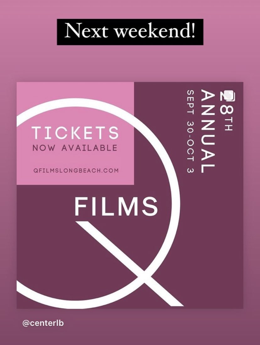 AFSLB1's tweet image. We are a proud sponsor of @qfilmslongbeach and @CenterLB. Join@is next weekend.  Tickets available at qfilmslongbeach.com  Enjoy outdoor films @molaa. #qfilms