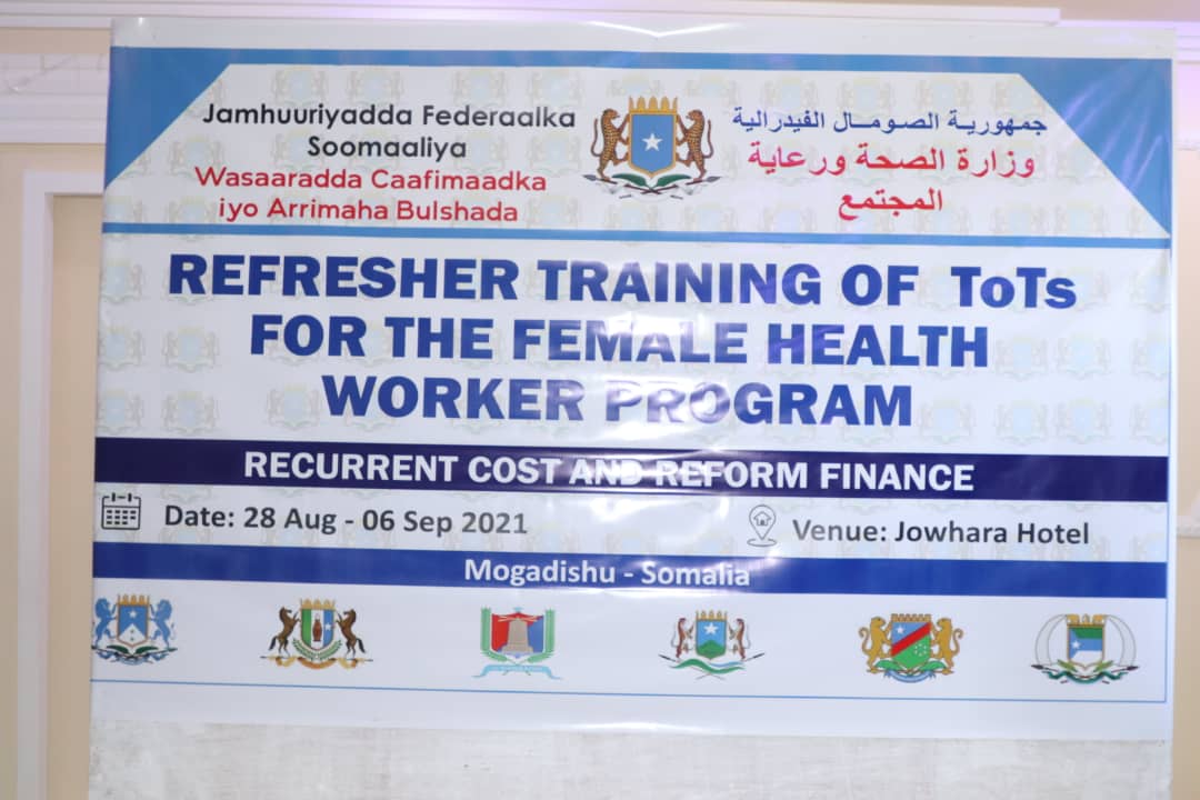 RcrfSomalia's tweet photo. 30 health professionals from all Federal Member States and Banadir Region have been trained by the ministry of health through the RCRF project of the world Bank in order that they train Female Health Workers in all over Somalia. @RCRF and  #MarwoCaafimaad. https://t.co/B9j7doqG3k