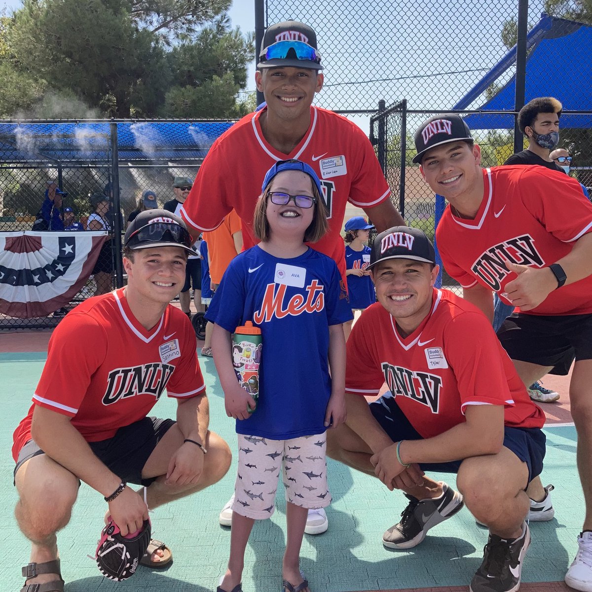 Play Ball‼️ It’s opening day for <a href="/ml_lasvegas/">Miracle League Las Vegas</a>’ Fall 2021 season &amp; some of our Rebels helped out with today’s festivities at Engelstad Family Park &amp; Ball Field. #BEaREBEL