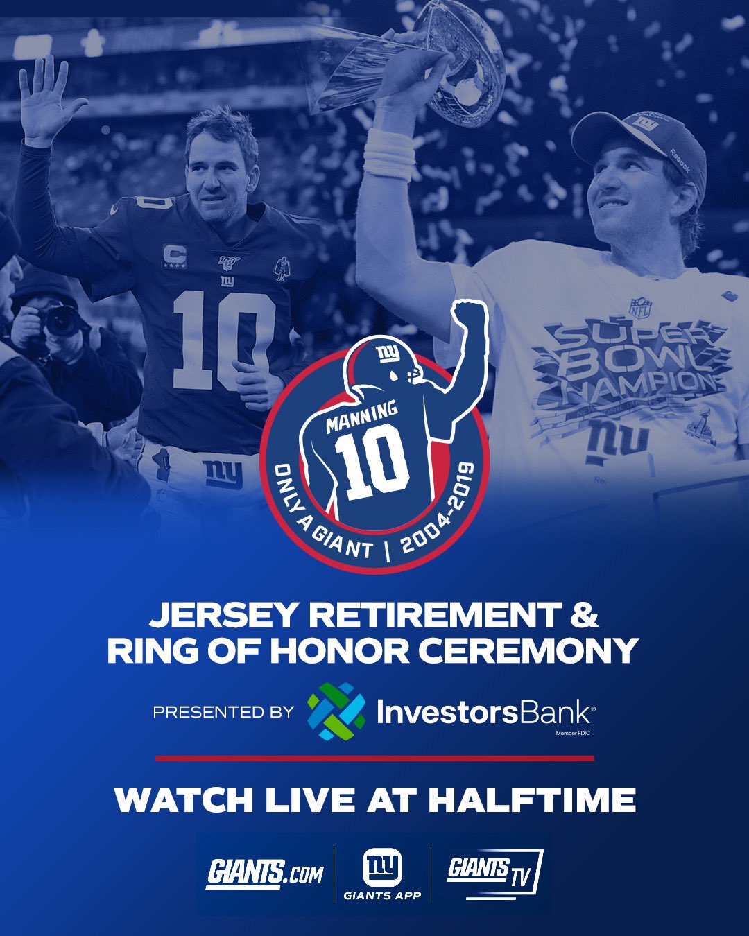 New York Giants on X: Watch Eli Manning's Jersey Retirement and