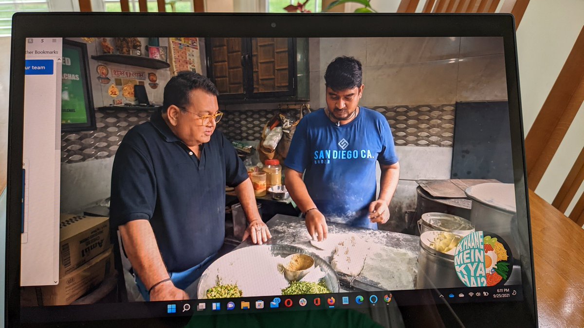 Many shows now talk about the Indian subcontinent. My friend <a href="/SanjeevKapoor/">Sanjeev Kapoor</a> was a pioneer from his <a href="/KhanaKhazana/">Chef Sanjeev Kapoor</a> days.

Next I remember Mayur and Rocky, <a href="/vahrehvah/">VahChef-SanjayThumma</a> and now <a href="/kunalvijayakar/">KUNAL VIJAYAKAR</a> has "Khane Mein Kya Hai" translates to "What's there to eat"