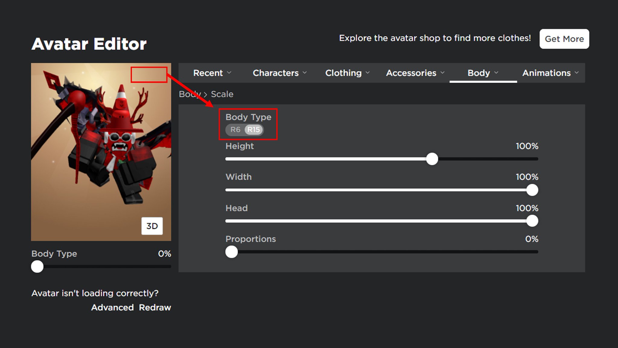 r6/r15 toggle gone from avatar editor? : r/roblox