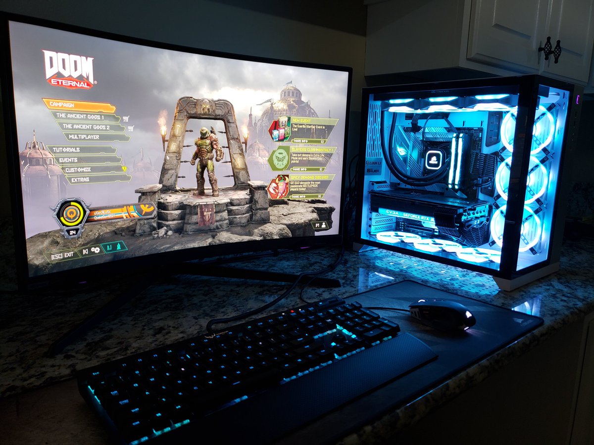 nezff's tweet photo. @DOOM @idSoftware @TEAMEVGA @CORSAIR #pcbuild #pcgaming #gaming #pc #gamingpc #pcsetup #pcgamer #gamer #custompc #gamingsetup #pcmasterrace #pcbuilds #rgb #amd #computer #pcmr #setup #nvidia #rtx #gamingsetups #pcmodding #pcgamers #pcgamingsetup #intel #tech #dreamsetup https://t.co/ZW7EivINeK