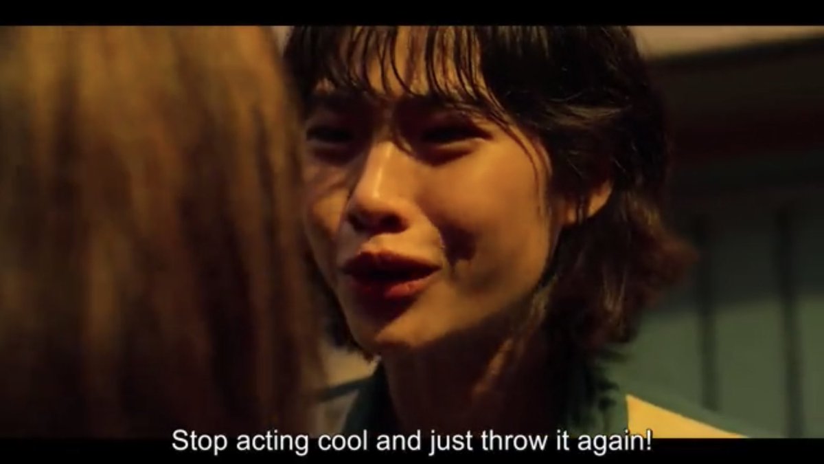 seojwel's tweet photo. —[🏷] #SquidGameEp6
#SquidGame 

“it’s just a scene it won’t hurt u”

the scene in question: https://t.co/jhEngSqnvU