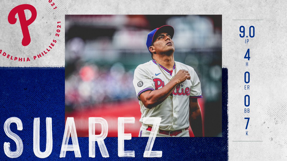Phillies's tweet photo. ...and he did it with 97 pitches.

An absolute MASTERPIECE by Power Ranger! https://t.co/xWIo34q0K5