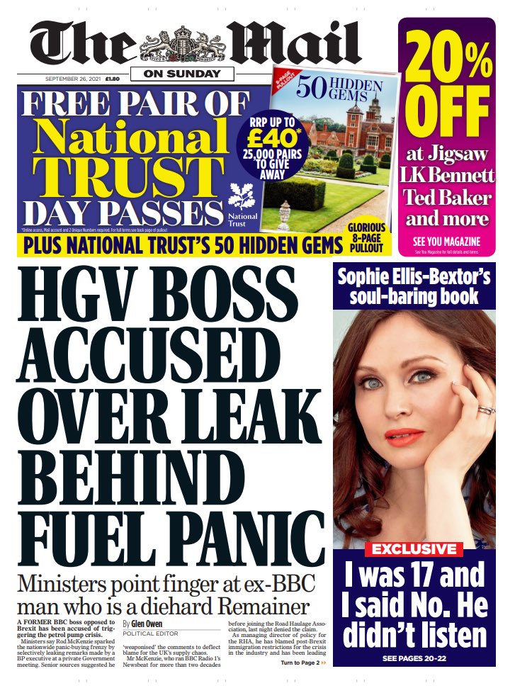 grahambsi's tweet photo. The Mail blames Remainers for the Brexit fuel crisis ๐ค https://t.co/GjQ4JcwMJz