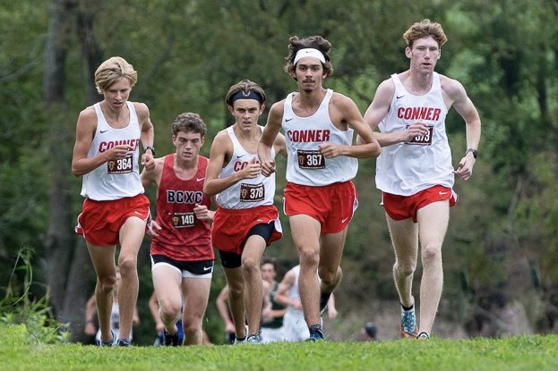 ConnerCougarsXC's tweet image. The Conner boys varsity went 1,2,3,4,19 at the Hopewell Inv. today to bring home the W. Joseph Impellitteri led the pack in 16:18 on the tough, rolling hills of Bourbon Co. @chsprincipal90 @jhicks427 @Boone_County @kytrackxc @JWeberSports