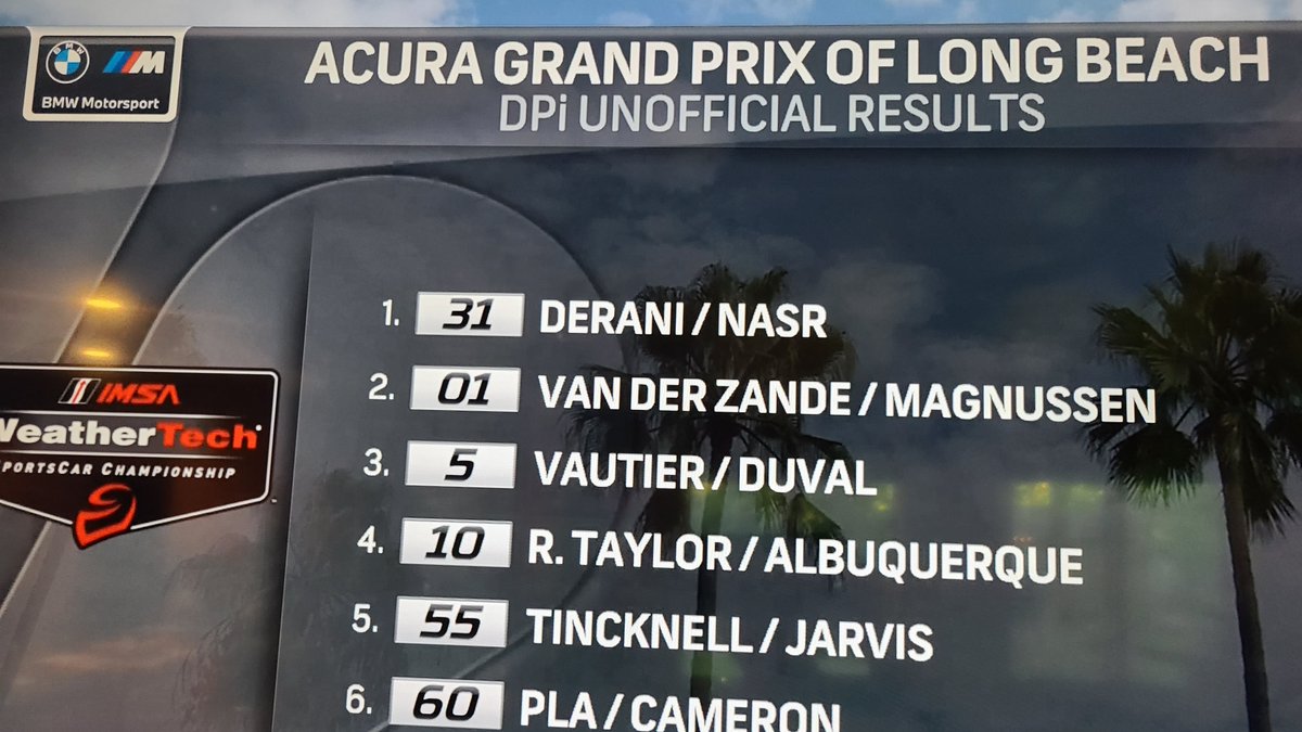 JDCMotorSports's tweet photo. 3rd place finish for the #5 JDC-Miller MotorSports Mustang Sampling Cadillac DPi at the Grand Prix of Long Beach!!  Cadillac finishes 1-2-3!!
#IMSA #jdcmotorsports #Mustangsampling #cadillac #AGPLB https://t.co/TRGP2gh6Dj