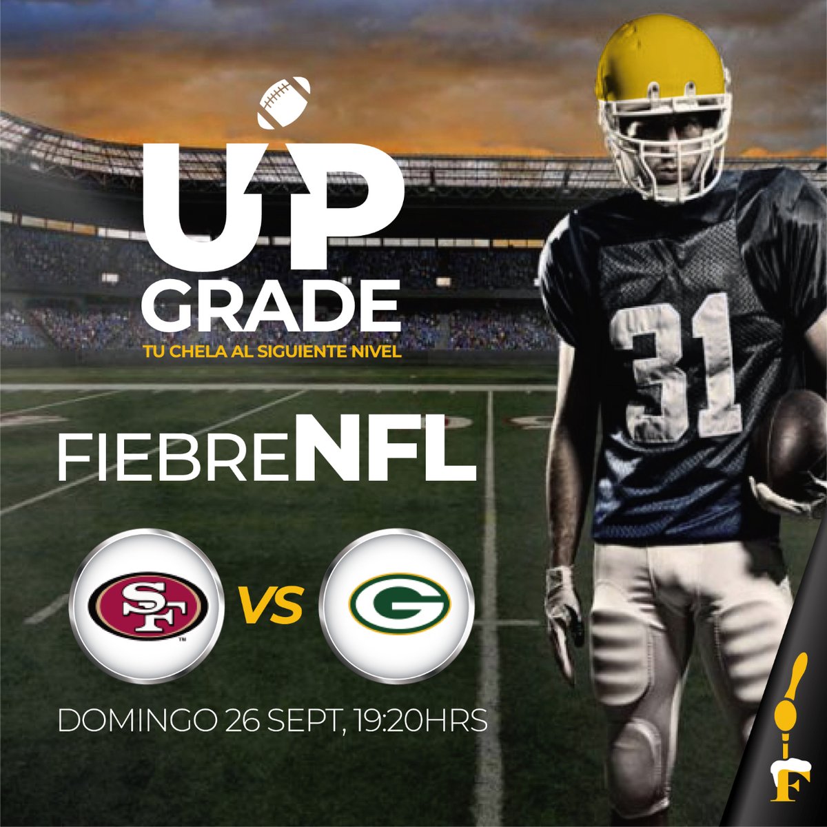 MAÑANA DOMINGO #FIEBREDENFL disfruta del partido con una cerveza artesanal a precio especial.
-Pregunta por las cervezas participantes-