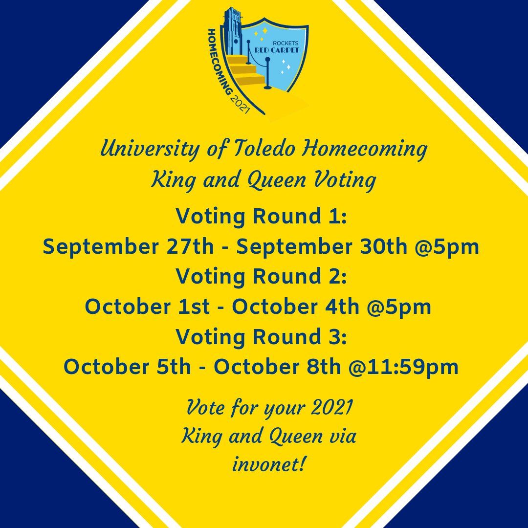 King and Queen voting opens this Monday! All voting will take place on invonet, DM us any questions you may have!