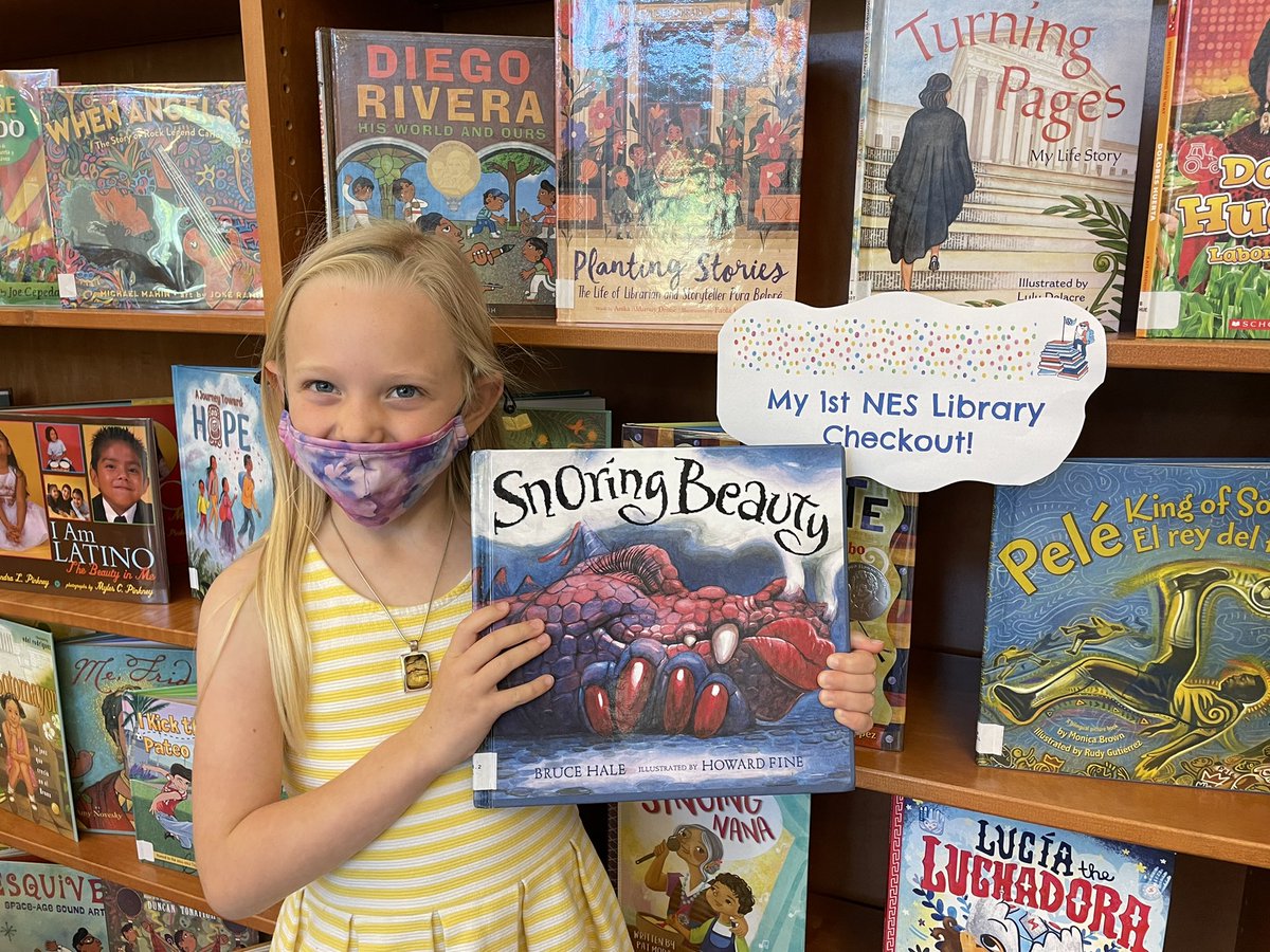NESlibrary's tweet photo. So many smiles, so much excitement knowing these books are headed home to share with those they love! #KinderFirstCheckout #StoryJoy #NorthsideREADS https://t.co/95VWftJQ4w