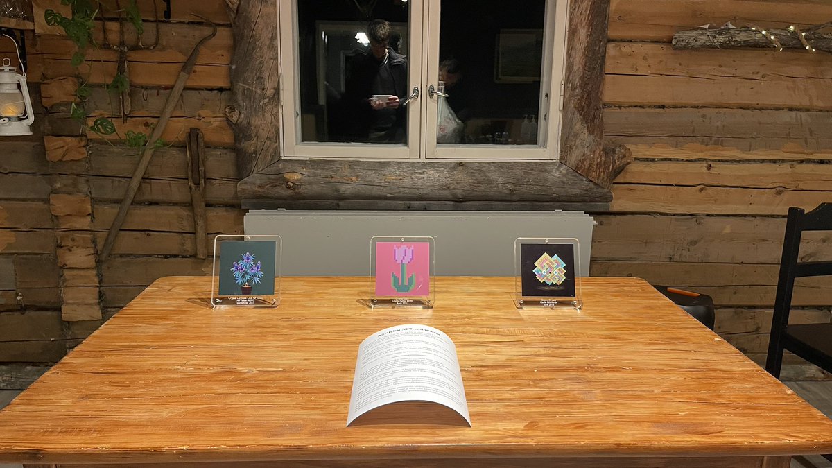 erwinlaiho's tweet photo. some pics from ’probably nothing’ exhibition last night. amazing turnout of dedicated NFT enthusiasts &amp; frens ❤️❤️❤️

#nftexhibition #nftnäyttely #NFTCommunity #finnishdefimafia https://t.co/YLQqA3AONM