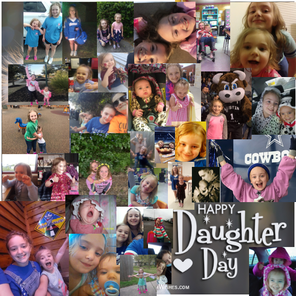 Happy Daughter's Day! We love you guys! Today we did games, pizza, ice cream and a birthday party!
