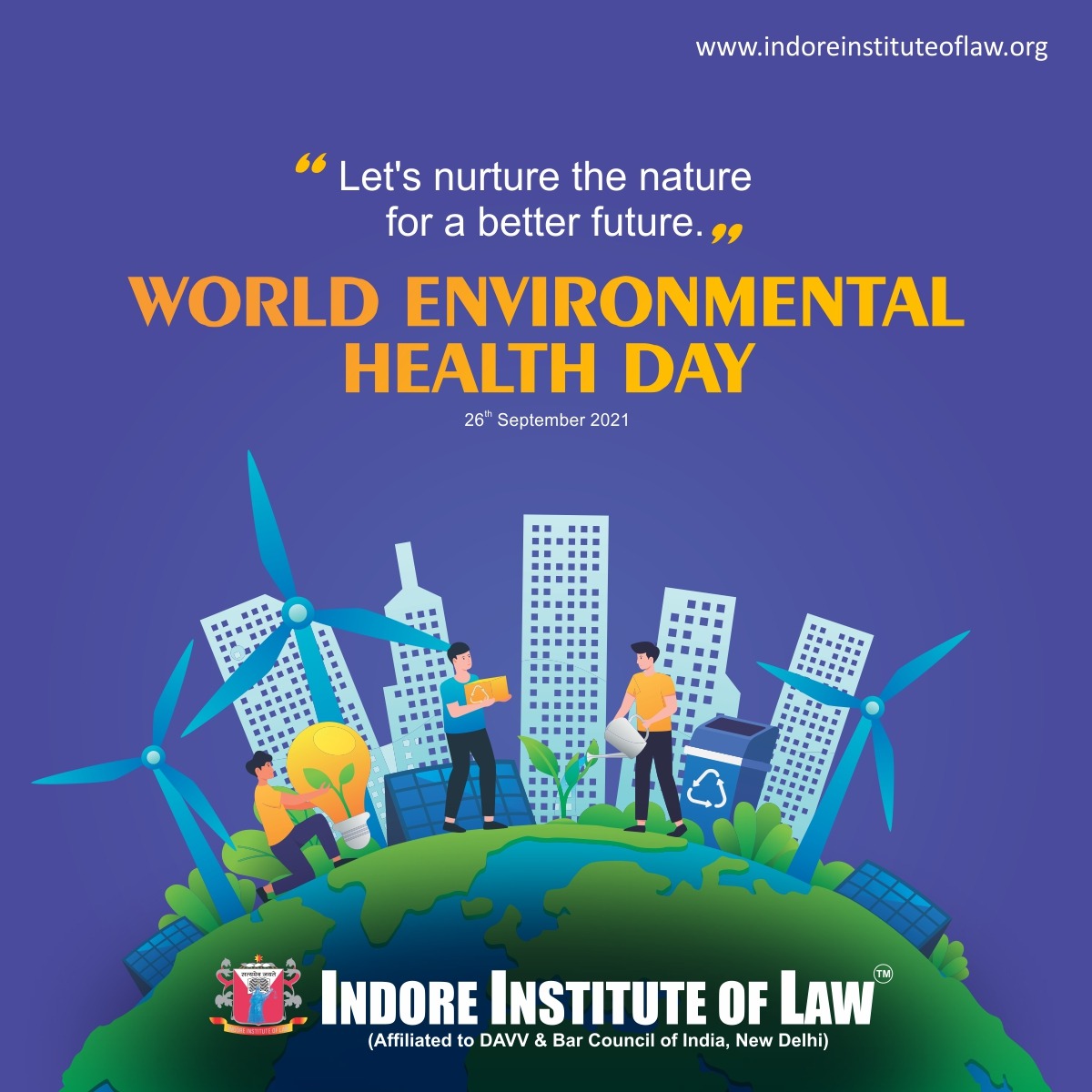 IIL_Indore's tweet photo. For a better future, we have to nurture the nature. 
__
#worldenvironmentalhealthday #environment #nature #sustainability #worldenvironmentday #gogreen #IIL #IILIndore #IndoreInstituteOfLaw https://t.co/zx90oohq95