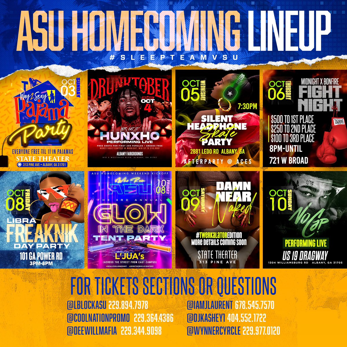 coolnationASU23's tweet photo. The Real Official Hoco Lineup😤 Y’all Be Ready To Pop Out‼️ #ASUTwitter @ToneThaDream @djtrayradio https://t.co/uTzLwBdCdJ
