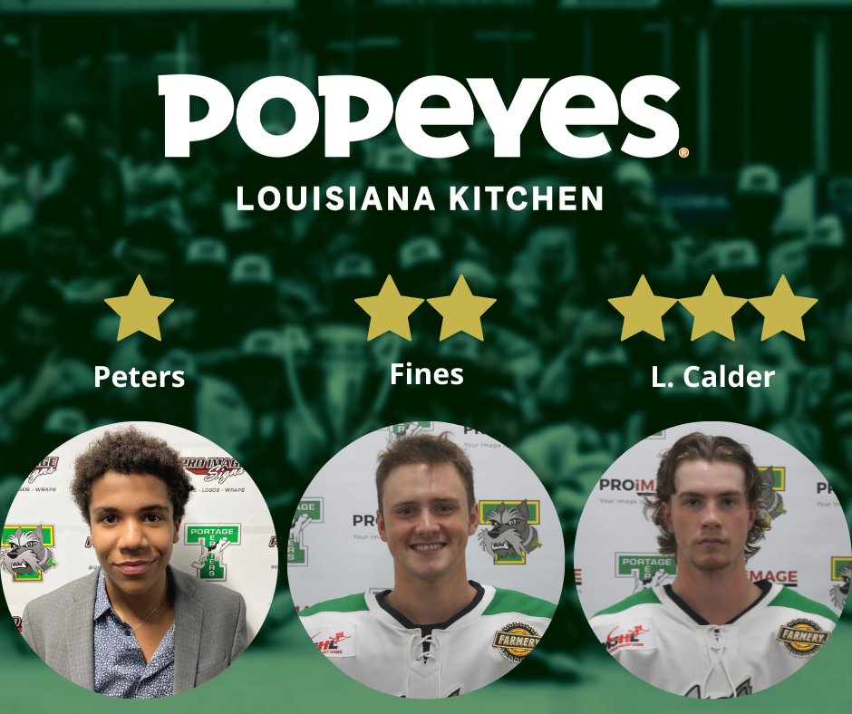 PortageTerriers's tweet photo. Shoutout to our @Popeyes 3 stars of the game! #Popeyes #3stars https://t.co/klnwWUJCx4