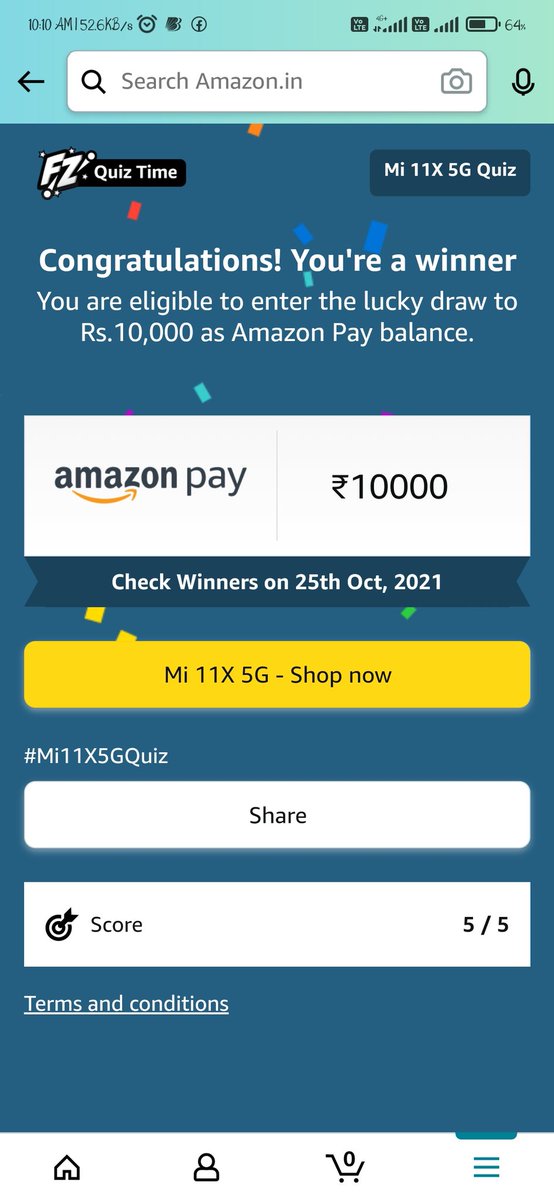 sarfara43621689's tweet image. #AmazonQuizAnswer @amazonIN @MiIndiaSupport #AmazonIndiaKiApniDukaan