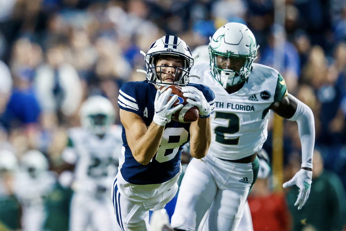 BenCriddleShow's tweet photo. Last BYU Scoring Drive:
4 plays 75 yards 1:45
Baylor Romney 47 yard TD pass to Gunner Romney
#BYU #BYUFootball #ESPN960 #GoCougs #BYUvsUSF #BaylorRomney #GunnerRomney #Baylor2Gunner #BrotherConnection https://t.co/qUm3Bdp8SW