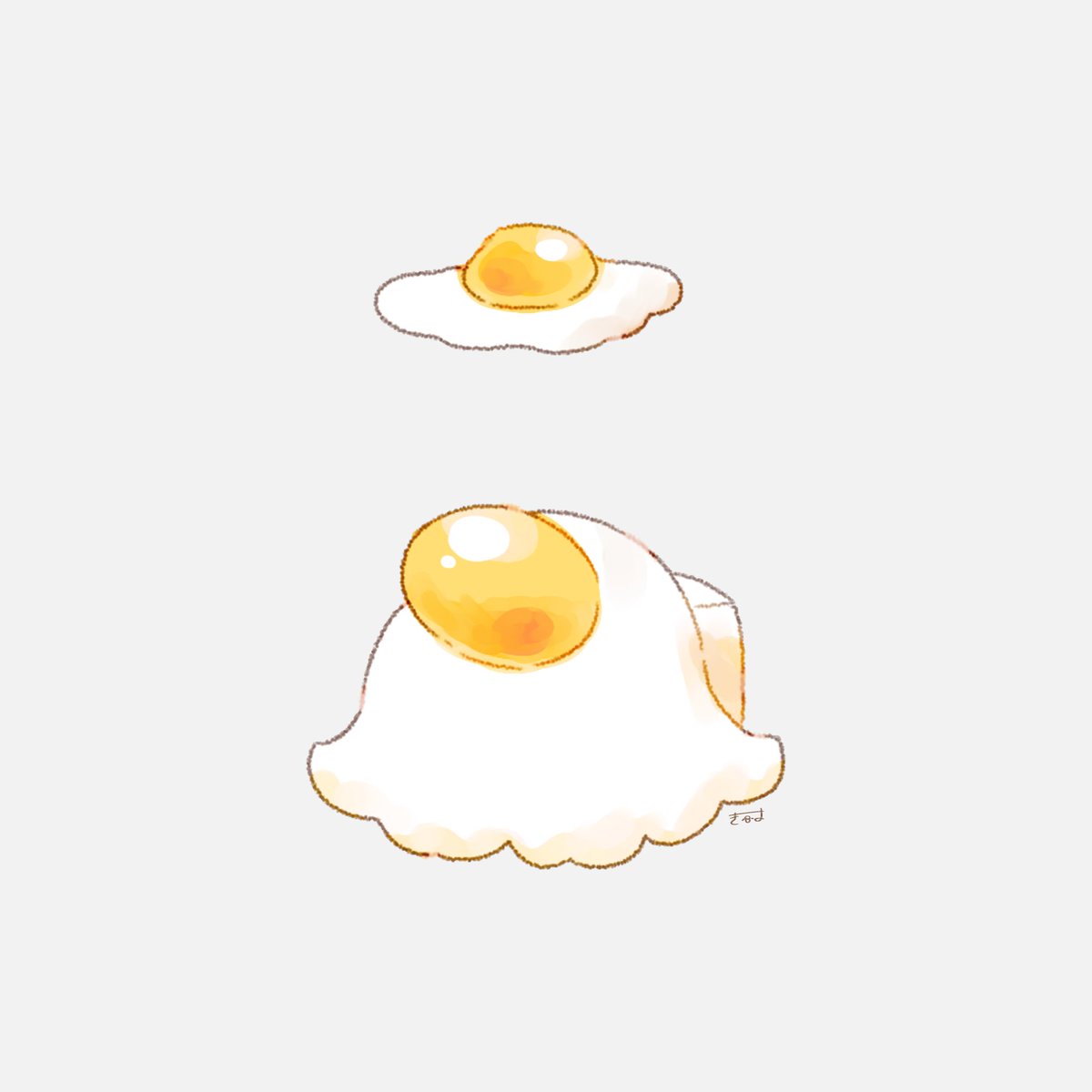 no humans egg (food) fried egg food simple background egg object on head  illustration images