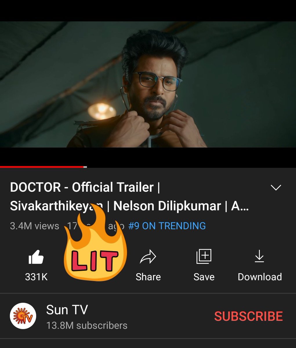 SKFC_Telugu's tweet photo. #DoctorVarun Trending Everywhere 🔥💥.
#Doctor Trailer - 3.4M Views With 331K Likes !!
#VarunDoctorTrailer - 963K Views
With 57K Likes !!
Doctor In Theatres From Oct 9 🔥
@Siva_Kartikeyan #PrinceSK https://t.co/gdh6iO9wsW