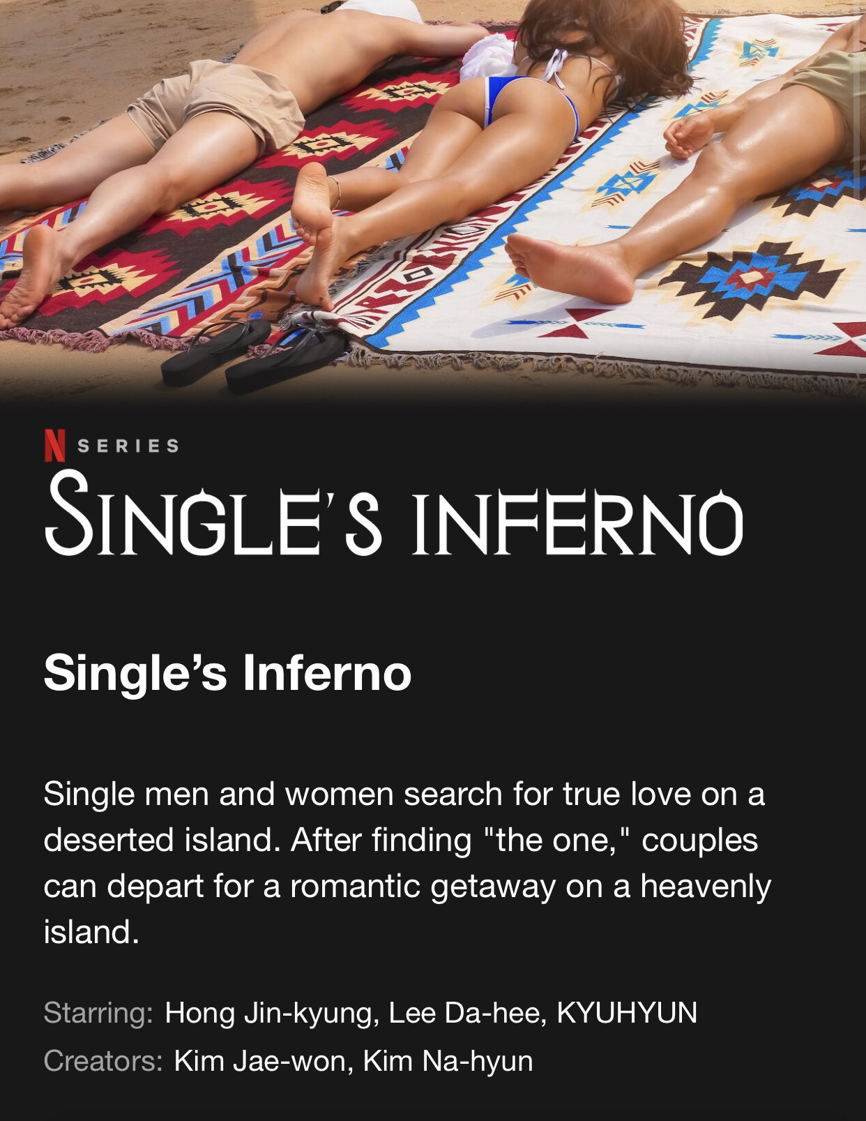 OurGyuhyun on Twitter: "#Kyuhyun upcoming Netflix show!!! “Single's Inferno”  Single men and women search for true love on a deserted island. After  finding "the one," couples can depart for a romantic getaway