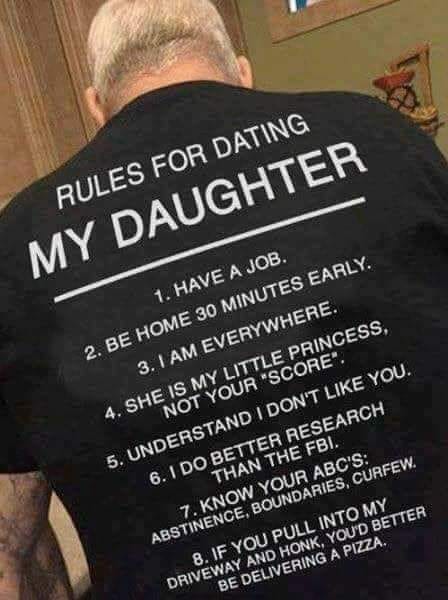 Dating daughter for rules my 8 Simple