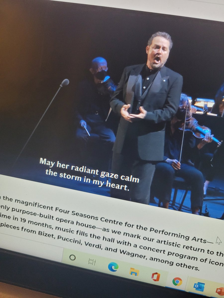 Fayza_Amel's tweet image. A night at the Opéra with the Canadian Opera Company  #cocinconcert with a moment of pure quietness and hope with the En'tracte Act III of Carmen, Bizet. An evening with Verdi, Wagner, Puccini and others. Thank you, hoping to be in the Hall again very soon. #operaathome