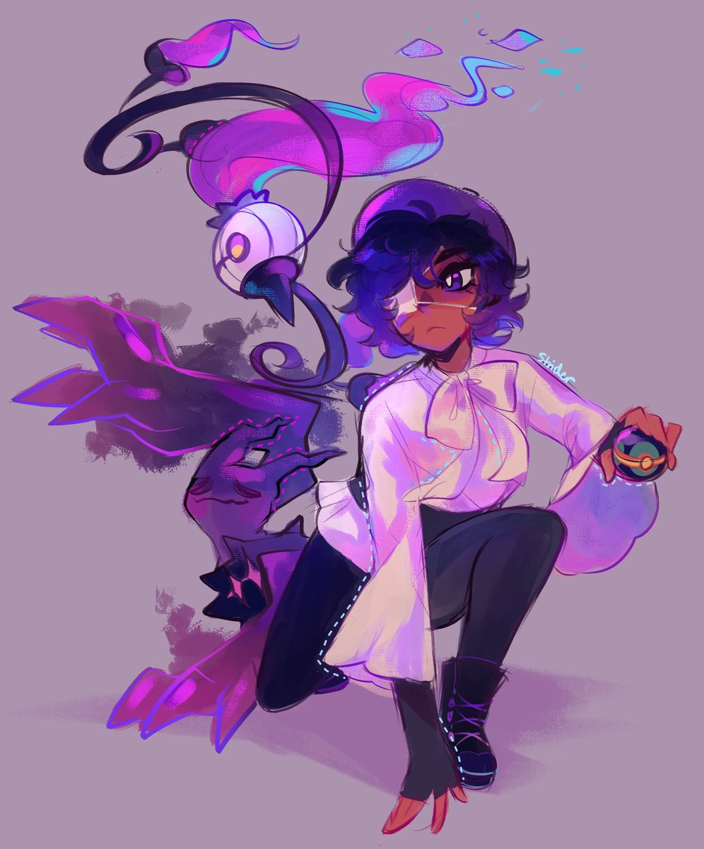 pokemon gym leader oc heeheeeehe a group of ghost types comforted him durin...