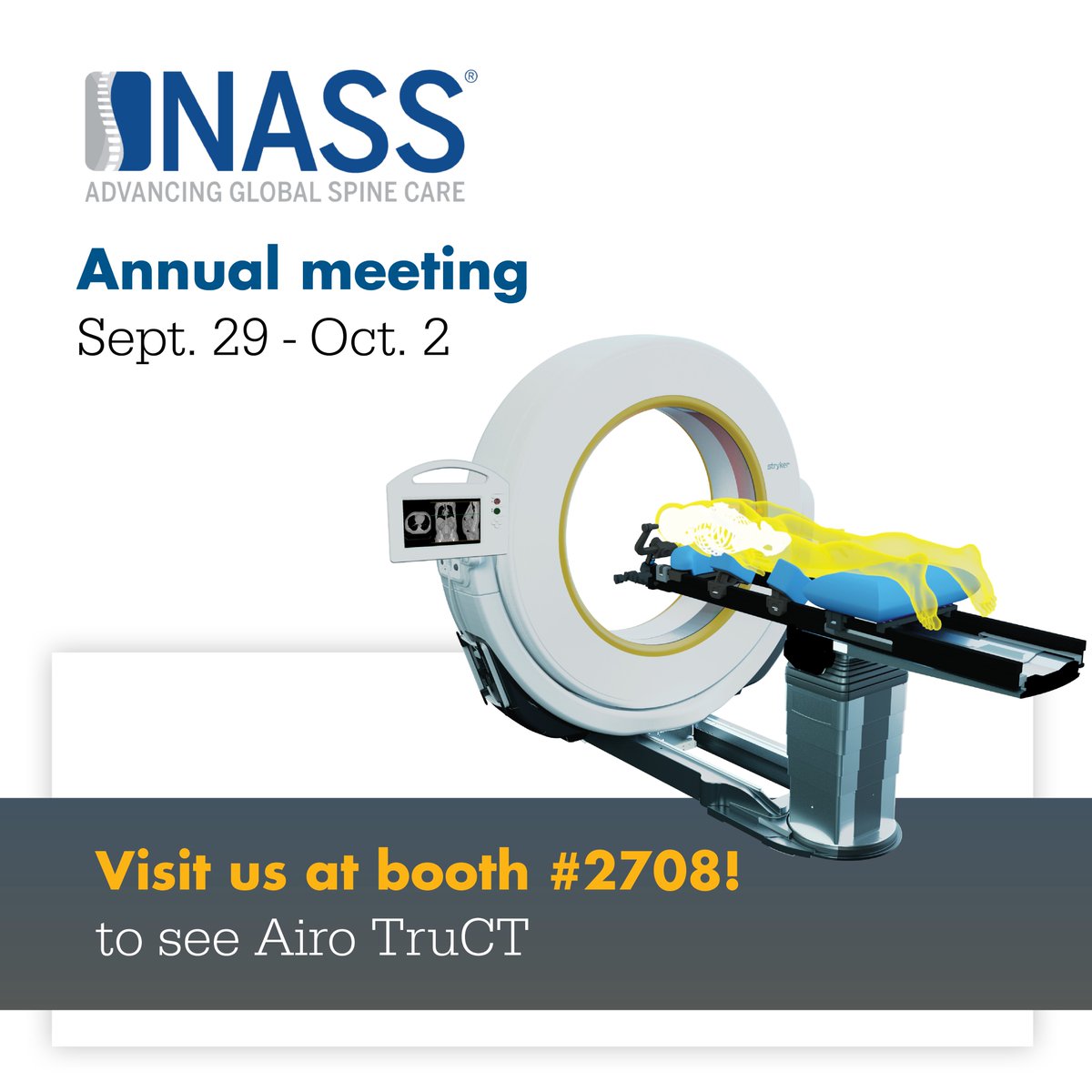 stryker_spine's tweet photo. The @NASSspine Annual Meeting is fast approaching! This year, we’re bringing our Mobile Lab to the exhibit hall. Make sure you visit booth 2708 and set up an appointment to see our latest technologies.
#NASS2021 #stryker #strykerspine #spinemobilelab #AiroTruCT https://t.co/Fld6XLTEP9