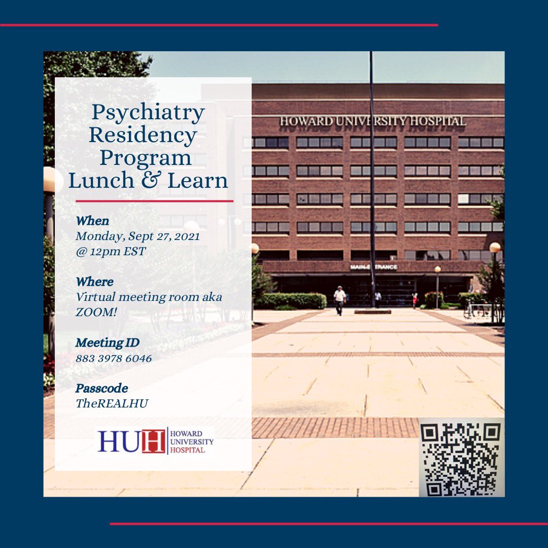bison_psych's tweet photo. Attention aspiring Psychiatrists! Come join us Monday to learn about our program and hear from our incredible team of residents! #ERAS #ERAS2022 #Psychiatry #Residency #Psych https://t.co/YdUxs6Y3ja